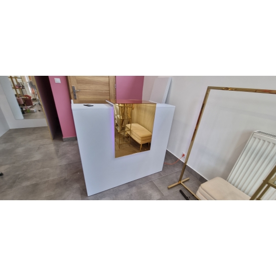 Lada recepcyjna Loko Gold Złote Lustro 120cm