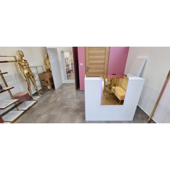 Lada recepcyjna Loko Gold Złote Lustro 120cm