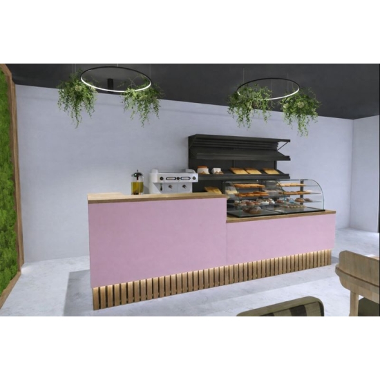 Lada sklepowa Kawiarnia Cukiernia różowa