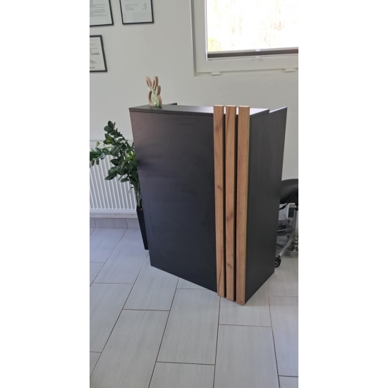 Lada Recepcyjna Mini Loko z lamelami 80cm