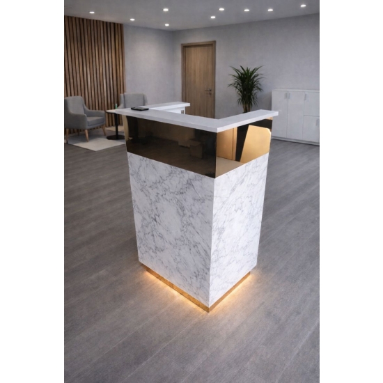 Mini lada recepcyjna Beauty Gold Złote Lustro 70cm