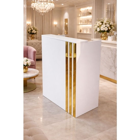 Lada recepcyjna Recepcja Glamour Złote Lamele