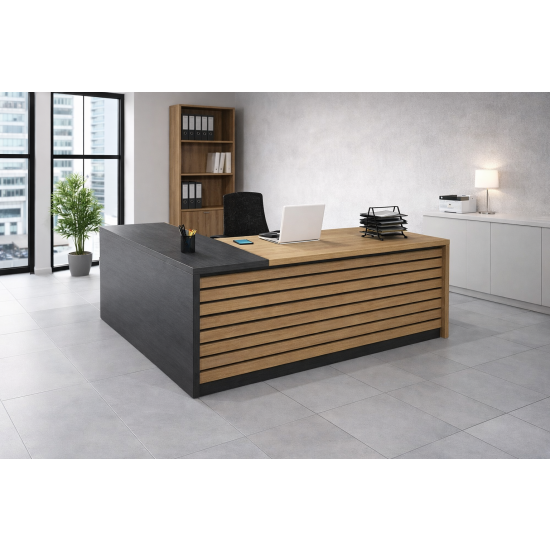 Biurko Narożne Gabinetowe Stylowe Premium